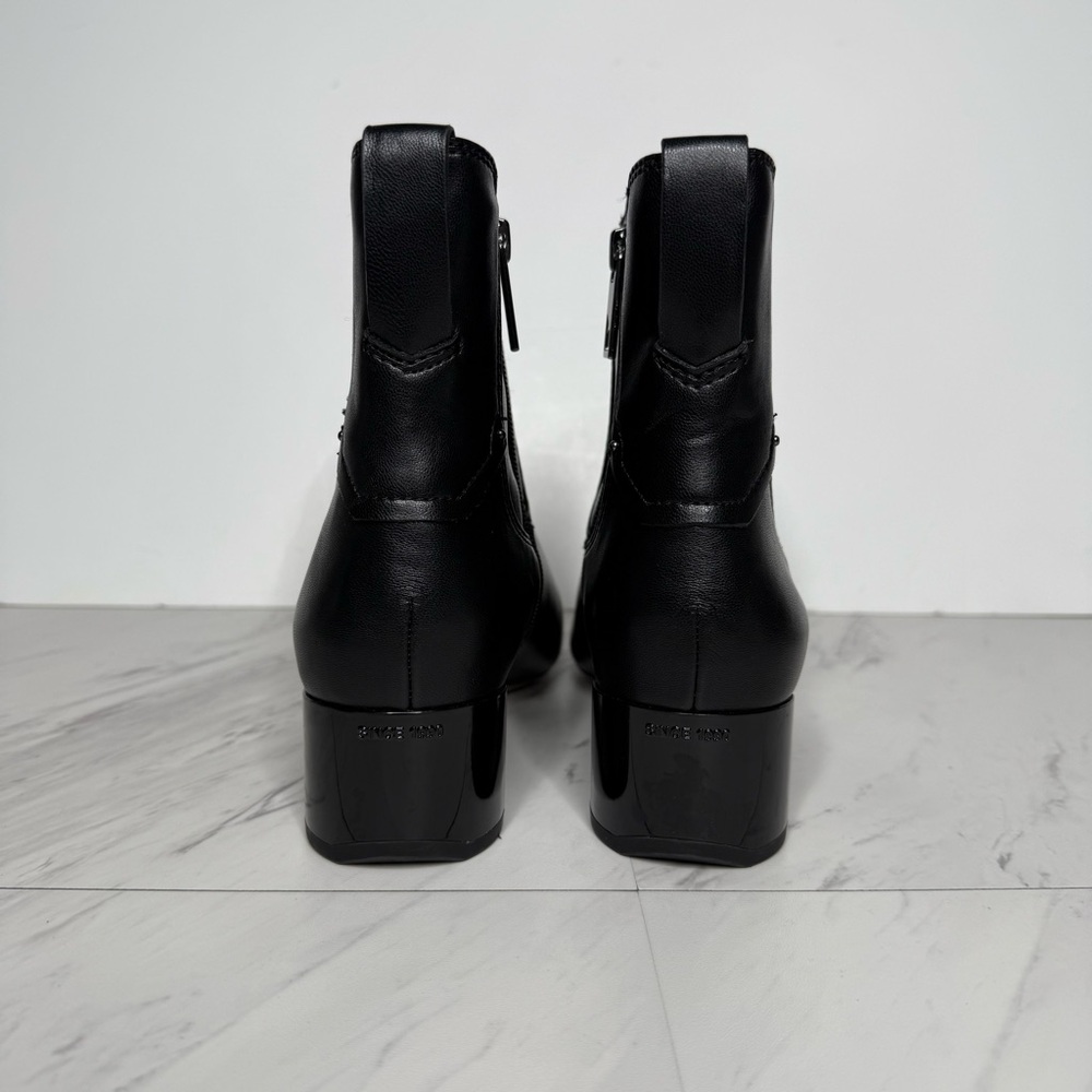 Franco Sarto Nellie Black Chelsea Heeled Bootie 8M - Picture 3 of 14